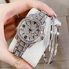 Set Đồng Hồ Nữ Jimi Jimi Đính Đá Bạc Size 32mm Quartz JM 86001 Tặng Kèm Vòng Tay