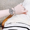 Set Đồng Hồ Nữ Jimi Jimi Mặt Hoa Xoay Đính Đá Bạc Sang Trọng Size 35mm JM 86003 Tặng Kèm Vòng Tay