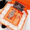 Set Đồng Hồ Nữ Jimi Jimi Mặt Hoa Xoay Đính Đá Vàng Hồng Sang Trọng Size 35mm JM 86003 Tặng Kèm Vòng Tay