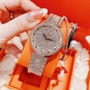 Set Đồng Hồ Nữ Jimi Jimi Mặt Hoa Xoay Đính Đá Vàng Hồng Sang Trọng Size 35mm JM 86003 Tặng Kèm Vòng Tay