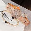 Set Đồng Hồ Nữ Jimi Jimi Mặt Số La Mã Dây Kim Loại Đính Đá Rose Size 36mm Máy Pin JM 86002 Tặng Kèm Vòng Tay