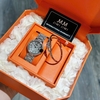 Set Đồng Hồ Nữ Jimi Jimi Mặt Số La Mã Dây Kim Loại Đính Đá Silver Size 36mm Máy Pin JM 86002 Tặng Kèm Vòng Tay