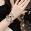 Set Đồng Hồ Nữ Jimi Jimi Mặt Số La Mã Dây Kim Loại Đính Đá Silver Size 36mm Máy Pin JM 86002 Tặng Kèm Vòng Tay