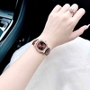 Set Đồng Hồ Nữ Roberto Era Chính Hãng Dây Da Nâu Mặt Nâu Vỏ Rose Size 20x30mm RE1501A Tặng Kèm Phụ Kiện