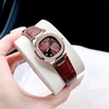 Set Đồng Hồ Nữ Roberto Era Chính Hãng Dây Da Nâu Mặt Nâu Vỏ Rose Size 20x30mm RE1501A Tặng Kèm Phụ Kiện