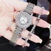 Set Đồng Hồ Nữ Roberto Era Dây Da Đen Đính Đá Silver Size 32mm RE8344 Tặng Kèm Bộ Dây Kim Loại Và Vòng Tay