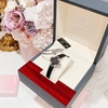 Set Đồng Hồ Nữ Roberto Era Dây Da Đen Mặt Cỏ 4 Lá Viền Đá Silver Size 28mm ER2602 Chính Hãng Tặng Kèm Lắc Tay