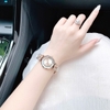 Set Đồng Hồ Nữ Roberto Era Dây Da Hồng Vỏ Vàng Hồng Đá Chảy Size 32mm