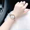 Set Đồng Hồ Nữ Roberto Era Dây Da Hồng Vỏ Vàng Hồng Đá Chảy Size 32mm