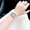 Set Đồng Hồ Nữ Roberto Era Dây Da Lụa Hồng Mặt Oval Họa Tiết 12 Cánh Hoa Size 33mm Viền Đá RE2205 Tặng Kèm Bộ Dây Da Và Vòng Tay