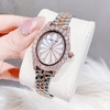 Set Đồng Hồ Nữ Roberto Era Dây Da Lụa Hồng Mặt Oval Họa Tiết 12 Cánh Hoa Size 33mm Viền Đá Rose RE2208 Tặng Kèm Bộ Dây Kim Loại Và 4 Bộ Dây Da