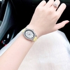 Set Đồng Hồ Nữ Roberto Era Dây Da Lụa Trắng Mặt Oval Họa Tiết 12 Cánh Hoa Size 33mm Viền Đá RE2201 Tặng Kèm Bộ Dây Da Và Vòng Tay