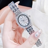 Set Đồng Hồ Nữ Roberto Era Dây Da Lụa Trắng Mặt Oval Họa Tiết 12 Cánh Hoa Size 33mm Viền Đá Silver RE2201 Tặng Kèm 1 Dây Kim Loại 1 Dây Da Và Vòng Tay