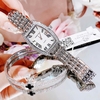 Set Đồng Hồ Nữ Roberto Era Dây Kim Loại Silver Mặt Chữ Nhật Viền Đá Size 25x35mm RE2860 Tặng Kèm Vòng Tay