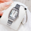 Set Đồng Hồ Nữ Roberto Era Dây Kim Loại Silver Mặt Chữ Nhật Viền Đá Size 25x35mm RE2860 Tặng Kèm Vòng Tay