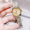 Set Đồng Hồ Nữ Roberto Era Dây Thép Demi Vàng Gold Mặt Vàng Niềng Khía Size 28mm RE1202 Tặng Kèm Vòng Tay