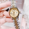 Set Đồng Hồ Nữ Roberto Era Dây Thép Demi Vàng Gold Mặt Vàng Niềng Khía Size 28mm RE1202 Tặng Kèm Vòng Tay