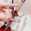 Set Đồng Hồ Nữ Roberto Era ER2600 Dây Da Nâu Mặt Cỏ 4 Lá Viền Đá Rose Size 28mm Chính Hãng Tặng Kèm Lắc Tay