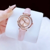 Set Đồng Hồ Nữ Roberto Era RE0843 Dây Da Hồng Size 32mm Kèm Bộ Dây Kim Loại Vàng Hồng Và Dây Chuyền
