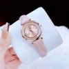 Set Đồng Hồ Nữ Roberto Era RE0843 Dây Da Hồng Size 32mm Kèm Bộ Dây Kim Loại Vàng Hồng Và Dây Chuyền