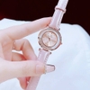 Set Đồng Hồ Nữ Roberto Era RE0843 Dây Da Hồng Size 32mm Kèm Bộ Dây Kim Loại Vàng Hồng Và Dây Chuyền