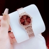 Set Đồng Hồ Nữ Roberto Era RE2901 Dây Kim Loại Vàng Hồng Mặt Nâu Size 28mm Kèm Lắc Tay