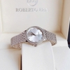 Set Đồng Hồ Nữ Roberto Era RE2904 Dây Kim Loại Silver Mặt Trắng Size 28mm Kèm Lắc Tay