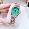 Set Đồng Hồ Nữ Roberto Era RE5670 Demi Vàng Hồng Mặt Xà Cừ Xanh Lá Size 31mm - Kèm phụ kiện