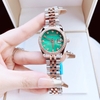 Set Đồng Hồ Nữ Roberto Era RE5670 Demi Vàng Hồng Mặt Xà Cừ Xanh Lá Size 31mm - Kèm phụ kiện