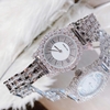 Set Đồng Hồ Nữ Roberto Era RE834 Chính Hãng Dây Da Lụa Đen Size 32mm Tặng Kèm Dây Kim Loại Đính Đá Và Lắc Tay