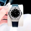 Set đồng hồ Rivero nữ chính hãng, Rivero R9009 dây cao su đen kèm bộ dây da trắng size 34mm
