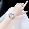 Set đồng hồ Rivero nữ chính hãng, Rivero R9009 dây da cam kèm bộ dây da trắng ngà size 34mm
