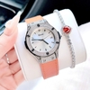 Set đồng hồ Rivero nữ chính hãng, Rivero R9009 dây da cam kèm bộ dây da trắng ngà size 34mm