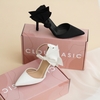 Lizaa Bow Strap Pumps