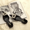 Crystal Buckle Ballet Flats