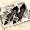 Crystal Buckle Ballet Flats