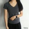 Áo thun tay ngắn cổ tim nữ V06