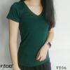 Áo thun tay ngắn cổ tim nữ V06
