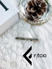Kẹp cà vạt họa tiết Facio Shop kim loại trắng AT01
