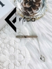 Kẹp cà vạt họa tiết Facio Shop kim loại trắng AT01