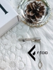 Kẹp cà vạt họa tiết Facio Shop kim loại trắng AT01