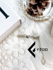 Kẹp cà vạt họa tiết Facio Shop kim loại trắng AT01