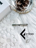 Kẹp cà vạt họa tiết Facio Shop kim loại trắng AT01