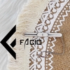 Kẹp cà vạt họa tiết Facio Shop kim loại trắng AT01
