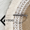 Kẹp cà vạt họa tiết Facio Shop kim loại trắng AT01