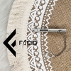 Kẹp cà vạt họa tiết Facio Shop kim loại trắng AT01
