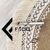 Kẹp cà vạt họa tiết Facio Shop kim loại trắng AT01