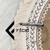 Kẹp cà vạt họa tiết Facio Shop kim loại trắng AT01