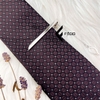 Kẹp cà vạt họa tiết Facio Shop kim loại trắng AT01