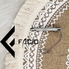 Kẹp cà vạt họa tiết Facio Shop kim loại trắng AT01